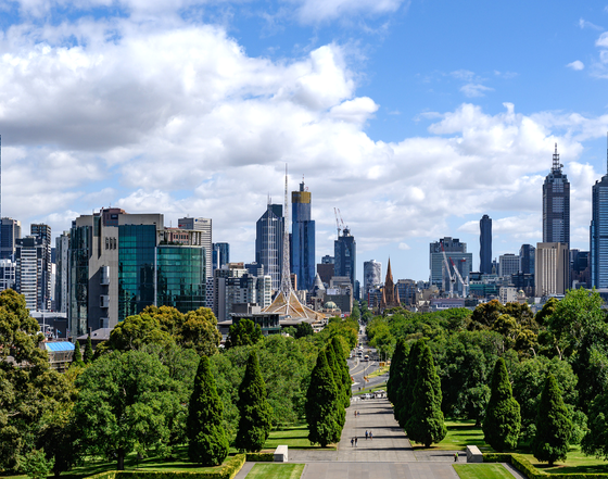 Melbourne from the shrine