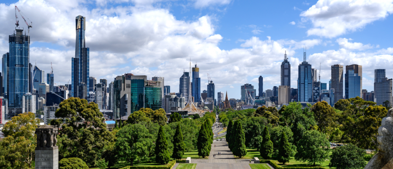 Melbourne from the shrine