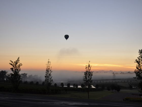 hot air balloon in Hunter Valley