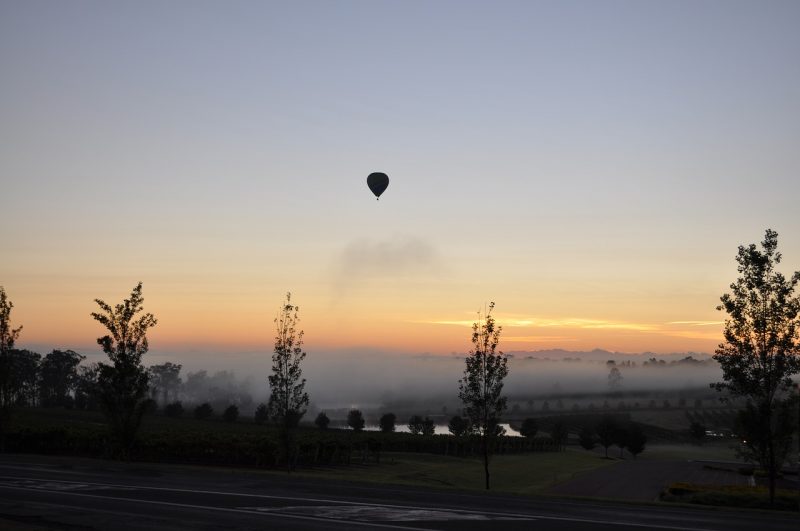 hot air balloon in Hunter Valley