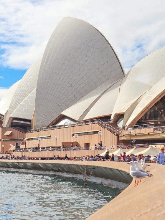 People Gathering Outside Sydney Opera House