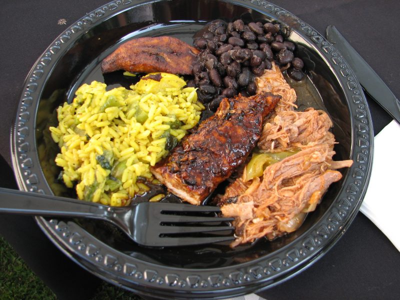 Seafood caribbean dishes