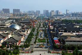 Xian china wild goose pagoda view