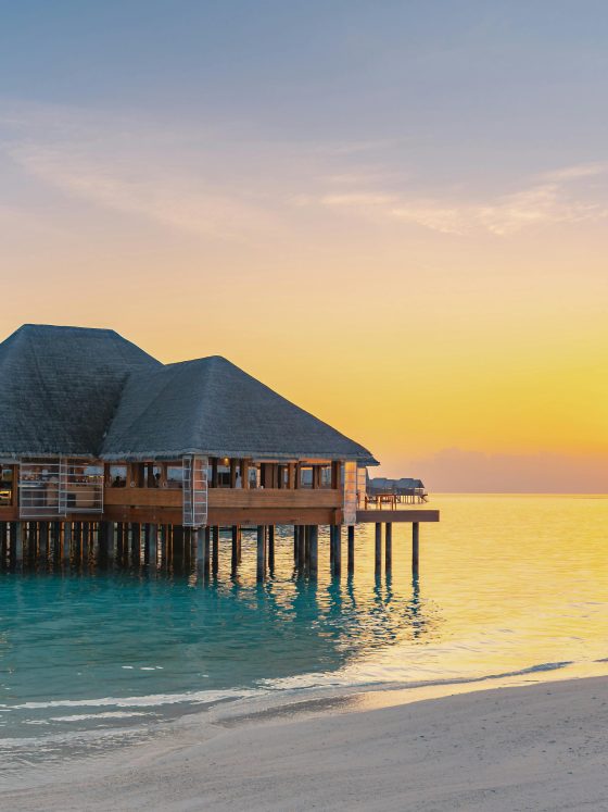 Maldives Island Water Villa Sunset