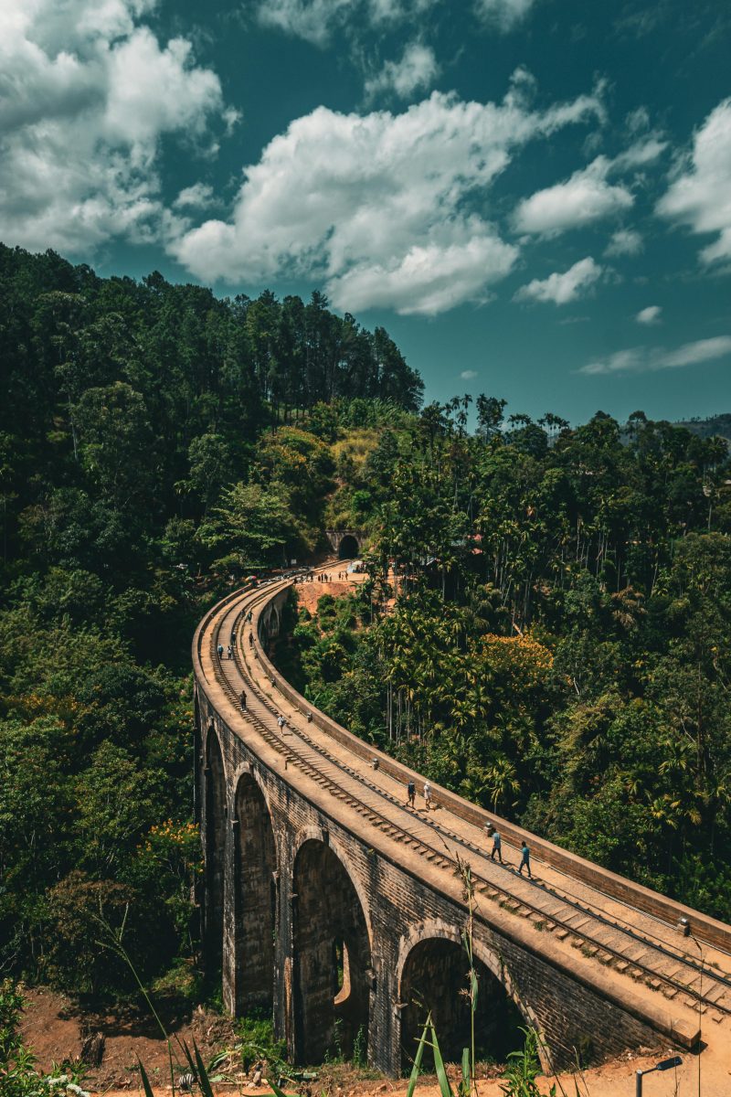 Aerial View of Nine Arch Bridge in Ella Sri Lanka