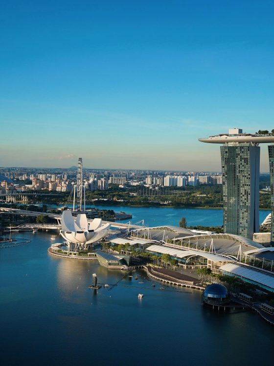 Aerial View of the City of Singapore