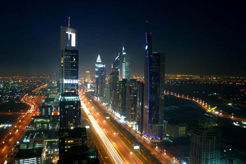 Dubai night skyline